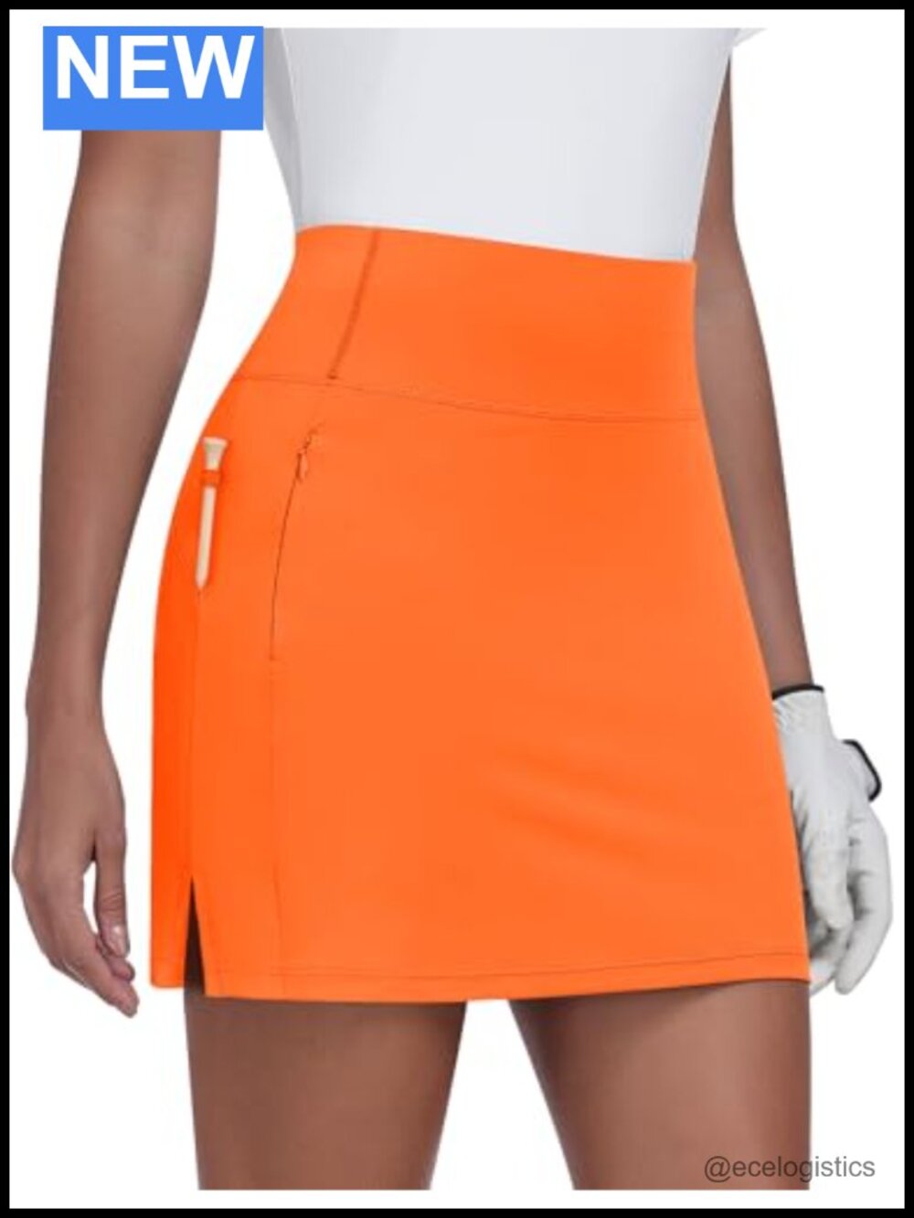 Women's Golf Skort with Zipper Pockets Athletic Skirt